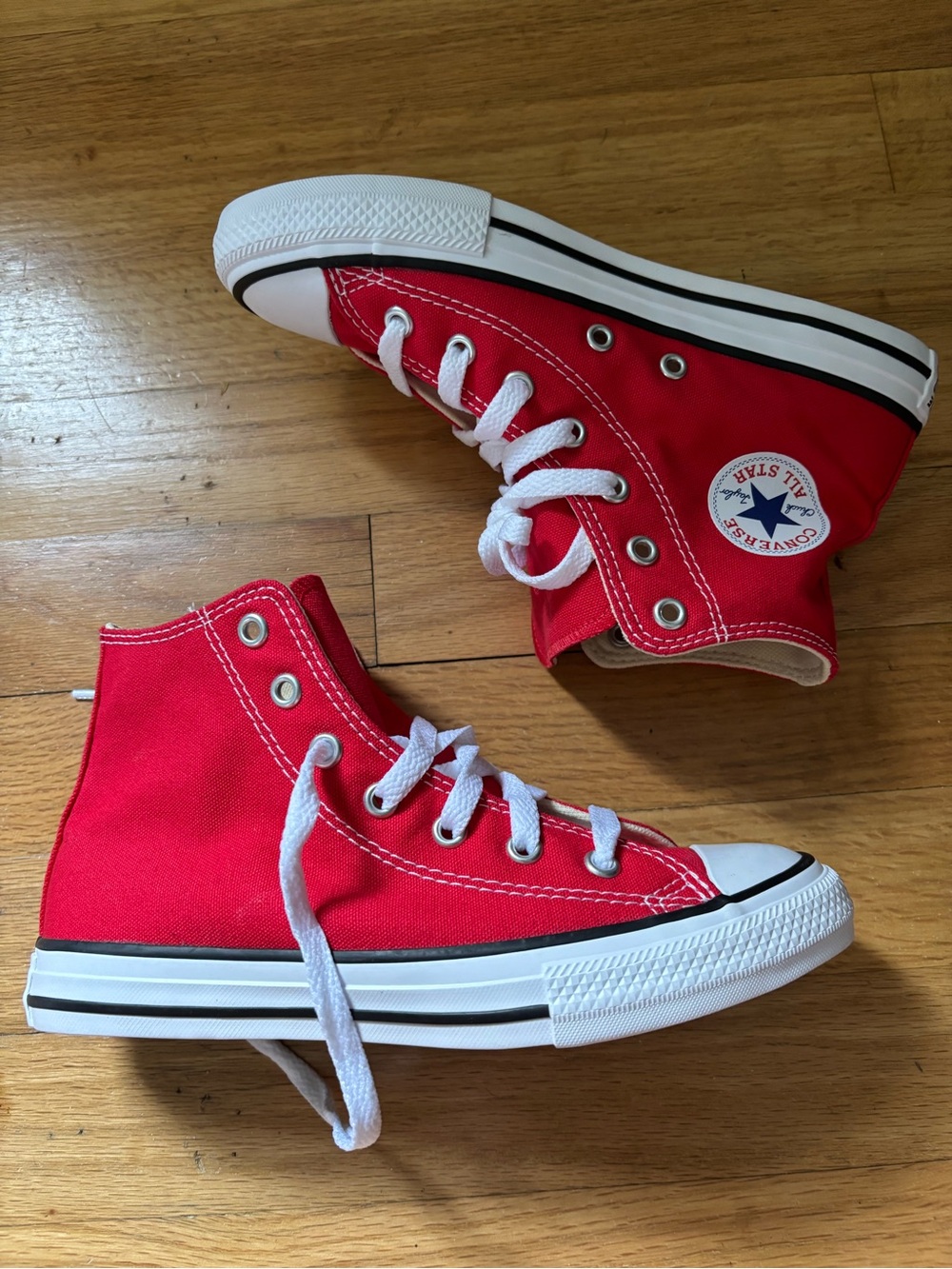 Converse Chuck Taylor All Star High Top Sneakers Red Kids Size 2